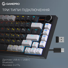 Клавиатура GAMEPRO Asgard Valhalla MK160W Pro Rainy Switch Black/White (MK160B-D-Pro)