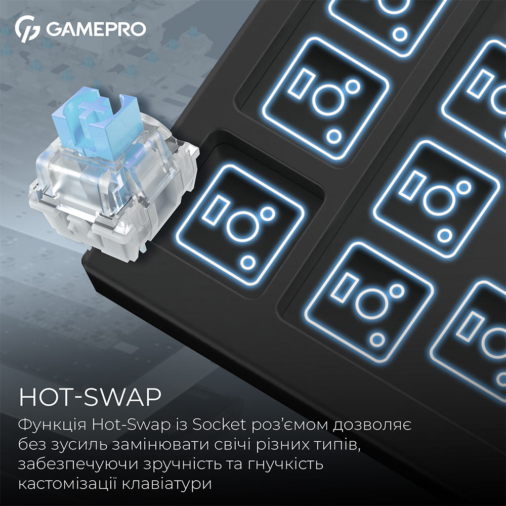 В Украине Клавиатура GAMEPRO Asgard Valhalla MK160W Pro Rainy Switch Black/White (MK160B-D-Pro)