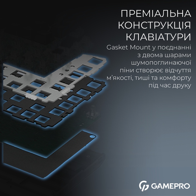 У Фокстрот Клавіатура GAMEPRO Asgard Valhalla MK160B MAX Black