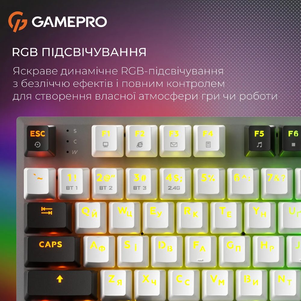 Внешний вид Клавиатура GAMEPRO Genesis Joker MK124G Pro Outemu Red Swithes Gray