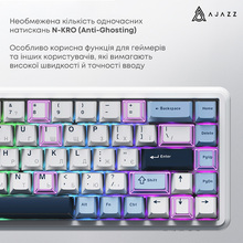Клавиатура AJAZZ AK680 MAX Magnetic Switch RGB USB White (AK680-M-BWD-AW)