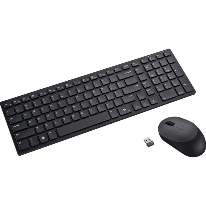 Комплект DELL KM555 Black (580-BBWJ) Комплектація клавіатура; миша; USB-приймач Dell Secure Link WR3; елементи живлення; документація