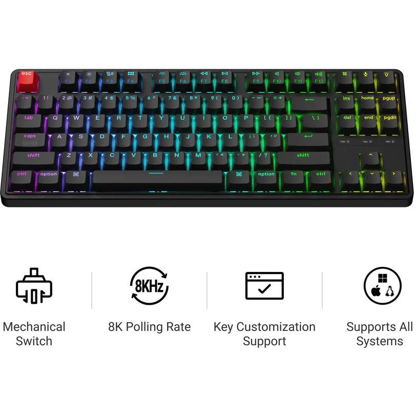 Клавиатура KEYCHRON C3 Pro V2 Black (C3PX-H1-UA) Комплектация  клавиатура, инструкция, гарантийный талон