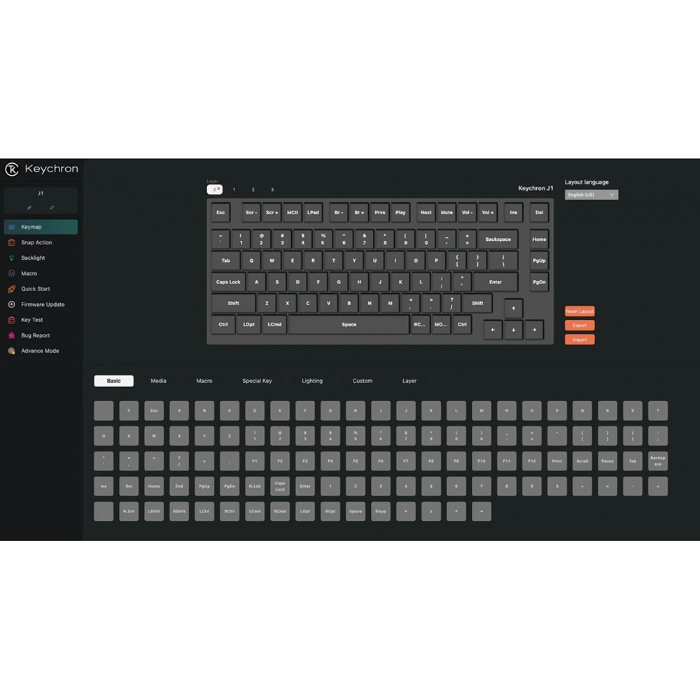 В Украине Клавиатура KEYCHRON J1 Black (J1-H4-UA)