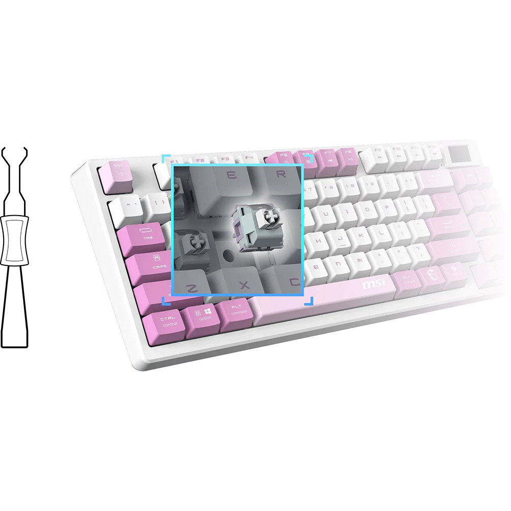 Изображение Клавиатура MSI Forge GK600 Violet (S11-43UAQ01-HH9)