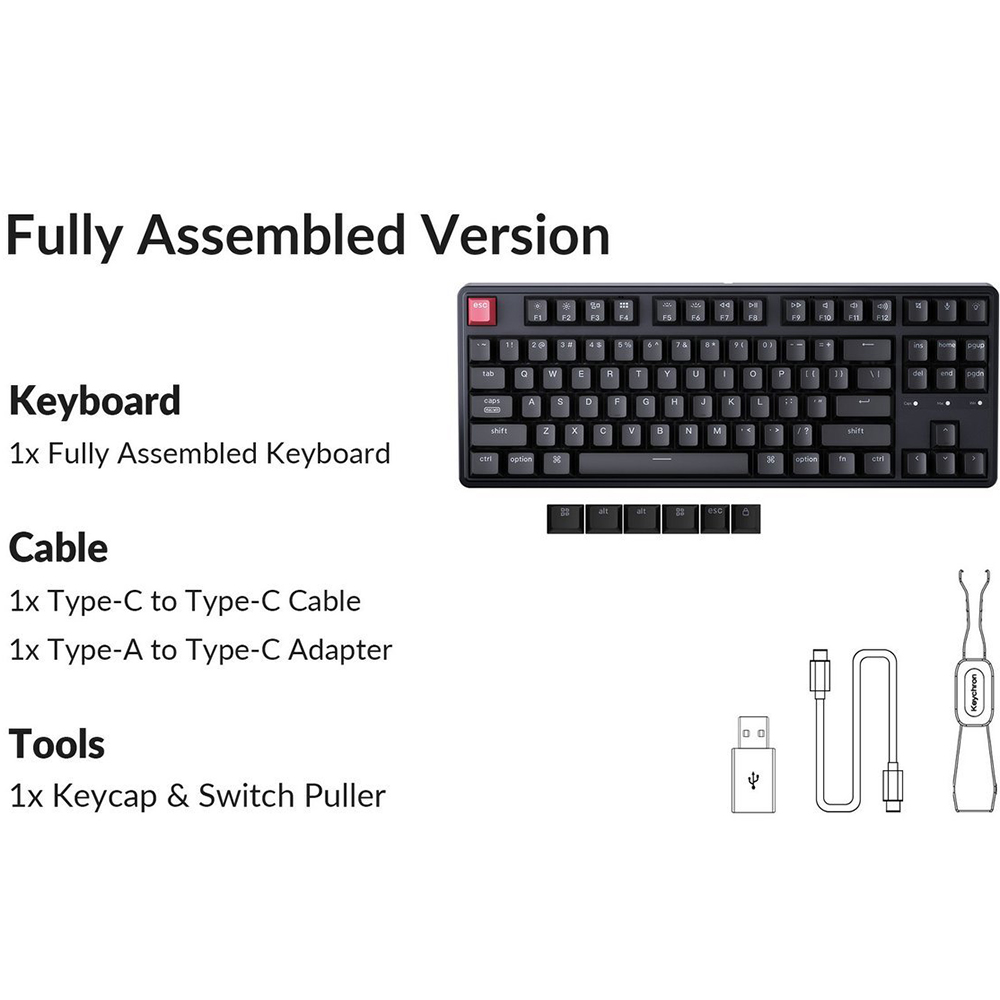 Заказать Клавиатура KEYCHRON C3 Pro V2 Black (C3PX-H3-UA)