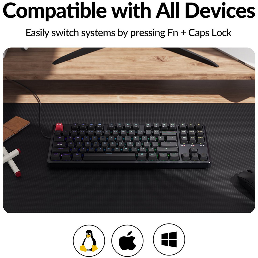 В Украине Клавиатура KEYCHRON C3 Pro V2 Black (C3PX-H3-UA)