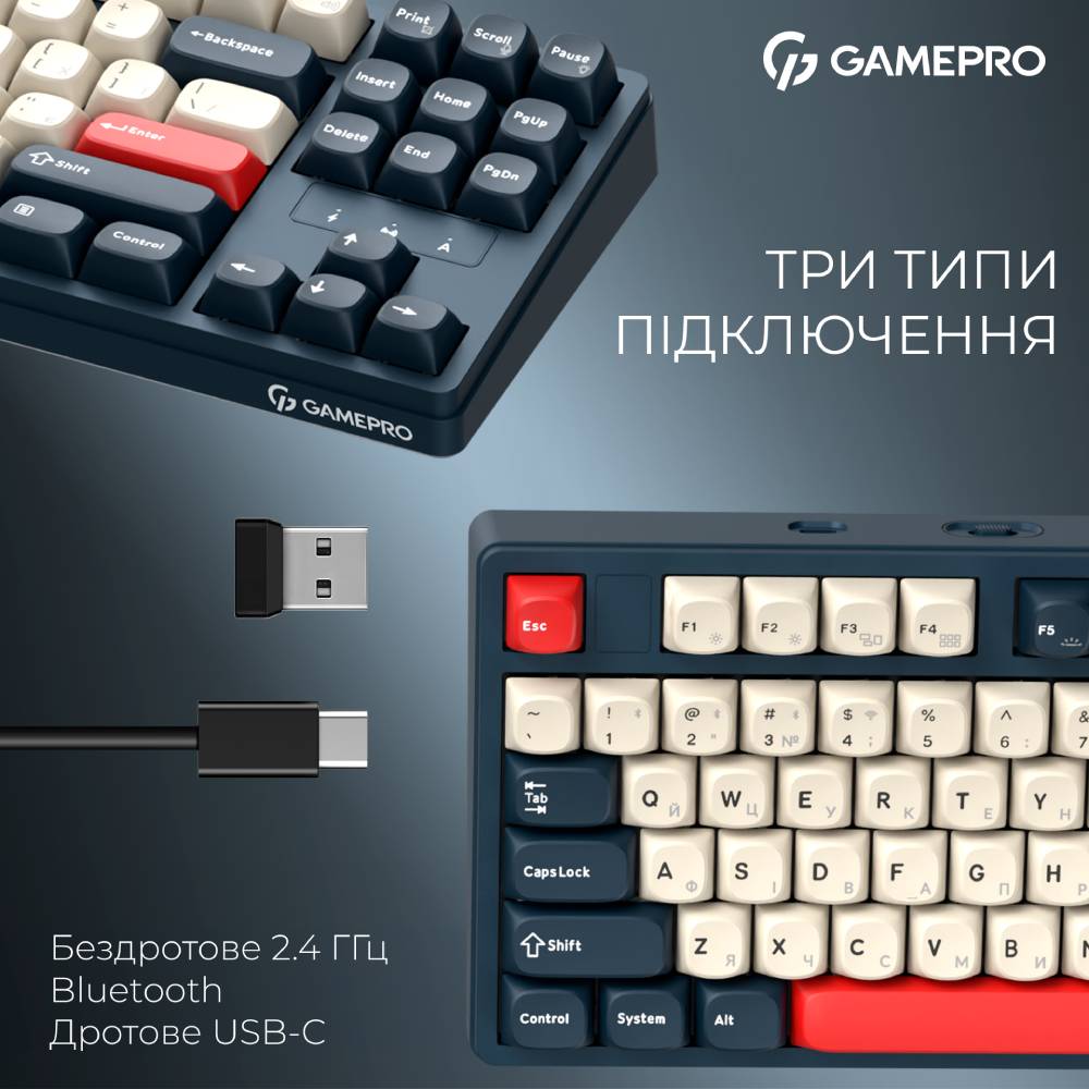 Внешний вид Клавиатура GAMEPRO Asgard Ragnar Blue (MK285BL)