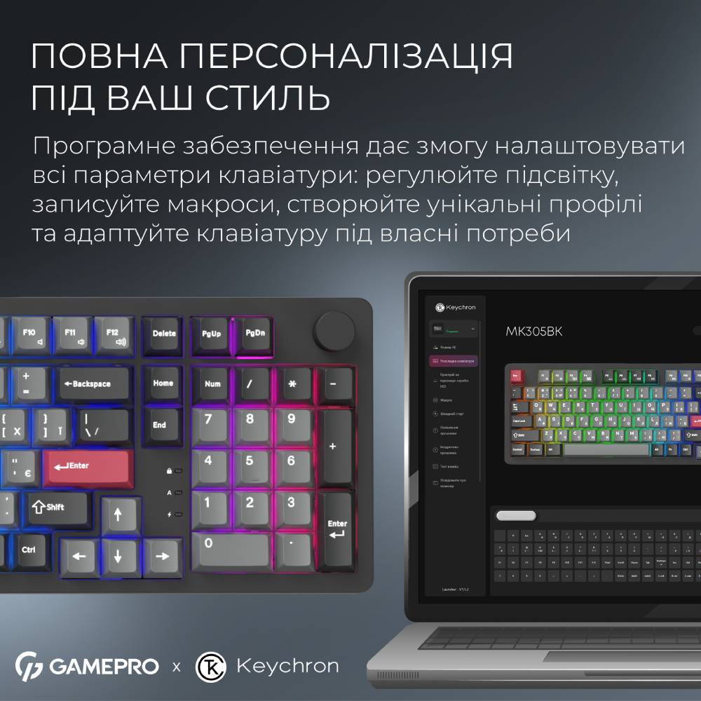 В Украине Клавиатура GAMEPRO Asgard Drakkar Black (MK305BK)