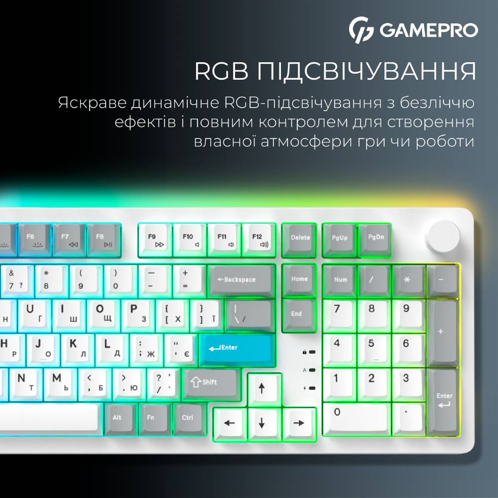 Фото 15 Клавиатура GAMEPRO Asgard Drakkar White (MK305WH)
