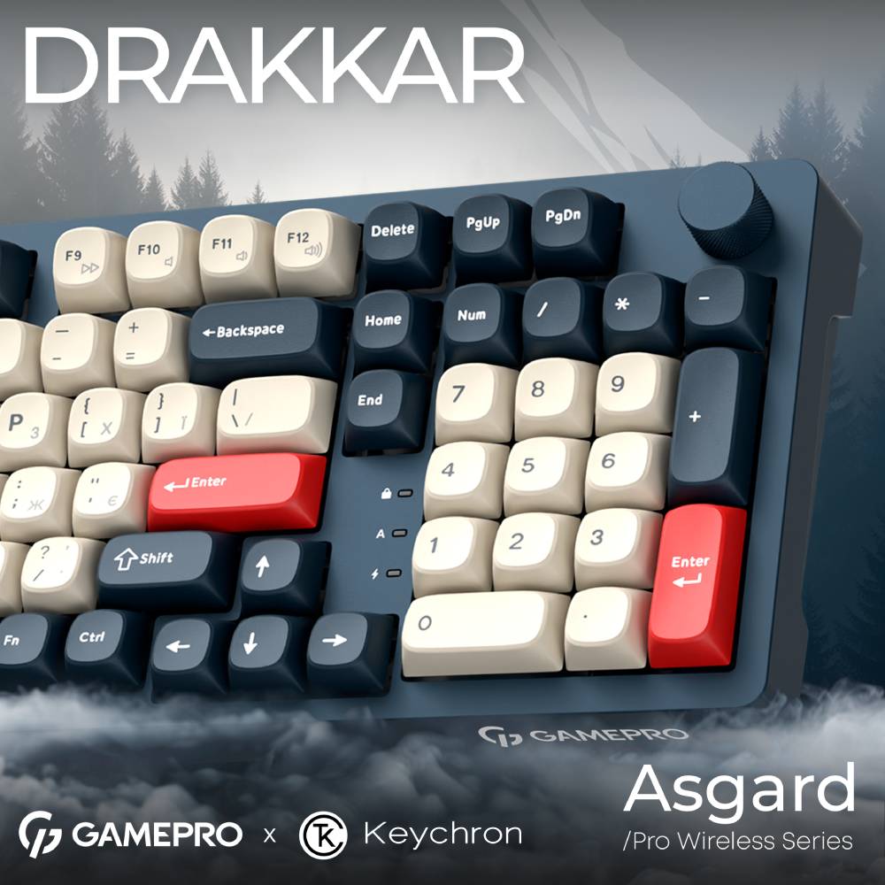 Внешний вид Клавиатура GAMEPRO Asgard Drakkar Blue (MK305BL)