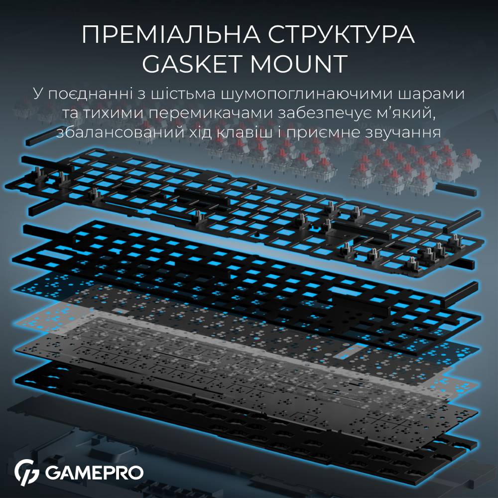 В Украине Клавиатура GAMEPRO Asgard Drakkar Blue (MK305BL)