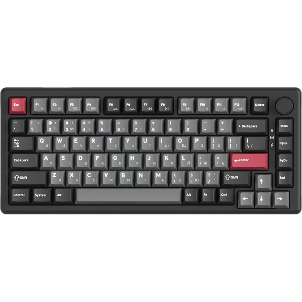 Клавиатура GamePro Asgard Yord Keychron Super Red Switch Wireless/Bluetooth/USB Black (MK266BK)