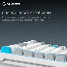 Клавіатура GamePro Asgard Yord Keychron Super Red Switch Wireless/Bluetooth/USB White (MK266WH)