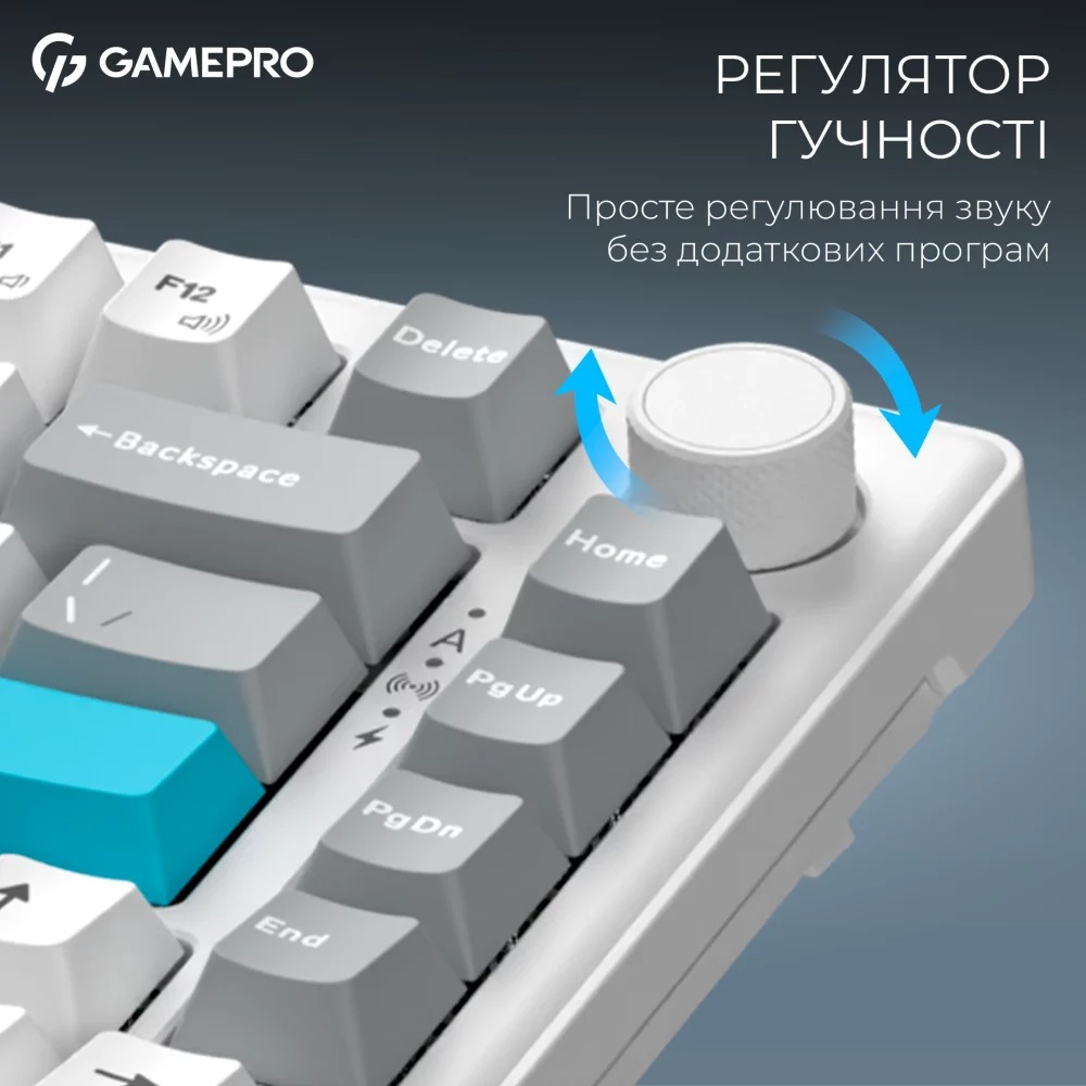 Фото 14 Клавіатура GamePro Asgard Yord Keychron Super Red Switch Wireless/Bluetooth/USB White (MK266WH)