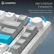 Клавіатура GamePro Asgard Yord Keychron Super Red Switch Wireless/Bluetooth/USB White (MK266WH)