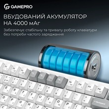 Клавіатура GamePro Asgard Yord Keychron Super Red Switch Wireless/Bluetooth/USB White (MK266WH)