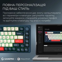 Клавиатура GamePro Asgard Yord Keychron Super Red Switch Wireless/Bluetooth/USB Blue (MK266BL)