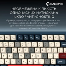 Клавиатура GamePro Asgard Yord Keychron Super Red Switch Wireless/Bluetooth/USB Blue (MK266BL)