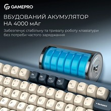 Клавиатура GamePro Asgard Yord Keychron Super Red Switch Wireless/Bluetooth/USB Blue (MK266BL)