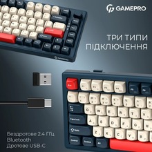 Клавиатура GamePro Asgard Yord Keychron Super Red Switch Wireless/Bluetooth/USB Blue (MK266BL)