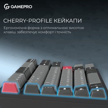 Клавиатура GamePro Asgard Ragnar Keychron Super Red Switch Wireless/Bluetooth/USB Black (MK285BK)