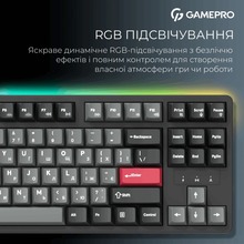 Клавиатура GamePro Asgard Ragnar Keychron Super Red Switch Wireless/Bluetooth/USB Black (MK285BK)