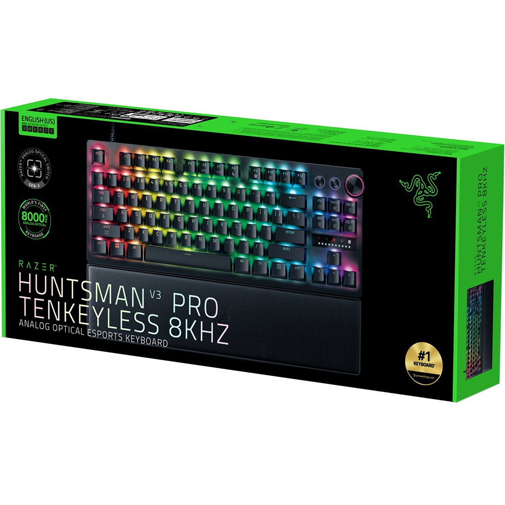 Клавіатура RAZER Huntsman V3 PRO TKL 8KHz (RZ03-05520100-R3M1) Конструкція оптико-механічна
