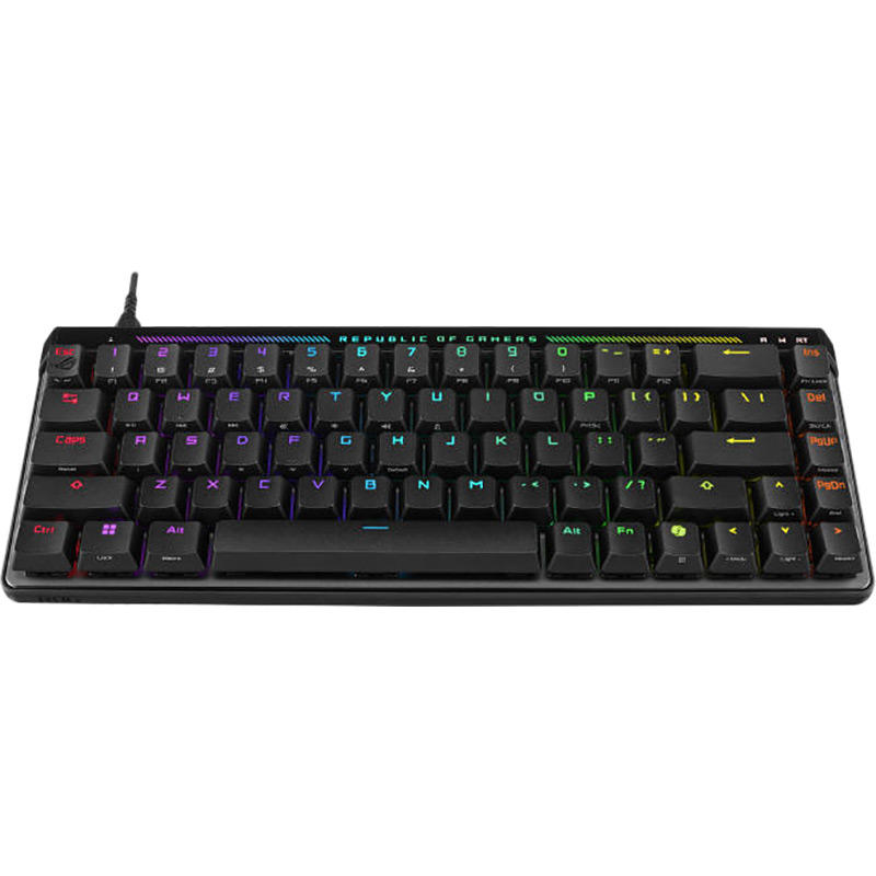 Клавиатура ASUS ROG Falchion Ace HFX Magnetic Switches RGB Black (90MP03VE-BKMA00) Комплектация  гарантийный талон; краткое руководство пользователя; наклейка ROG; USB-кабель; 1 x Keyboard cover; 1 x Клавиатура; колпачок клавиши Ctrl; съемник клавиш ROG