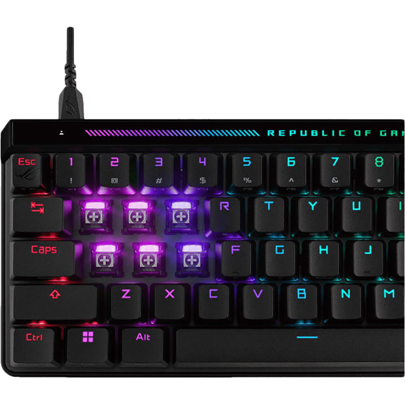 Фото Клавиатура ASUS ROG Falchion Ace HFX Magnetic Switches RGB Black (90MP03VE-BKMA00)