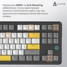 Клавіатура AJAZZ AK870 V2 Flying Fish Switch Black/Grey/Yellow (AK870-V2-FF-BGY)