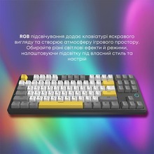 Клавіатура AJAZZ AK870 V2 Flying Fish Switch Black/Grey/Yellow (AK870-V2-FF-BGY)