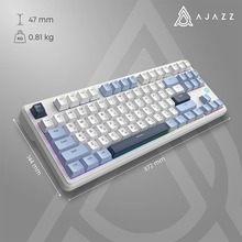 Клавиатура AJAZZ AK870 V2 Flying Fish Switch White/Blue (AK870-V2-FF-BWB)