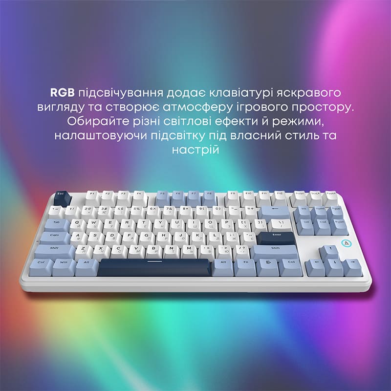 В интернет магазине Клавиатура AJAZZ AK870 V2 Flying Fish Switch White/Blue (AK870-V2-FF-BWB)
