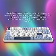 Клавиатура AJAZZ AK870 V2 Flying Fish Switch White/Blue (AK870-V2-FF-BWB)