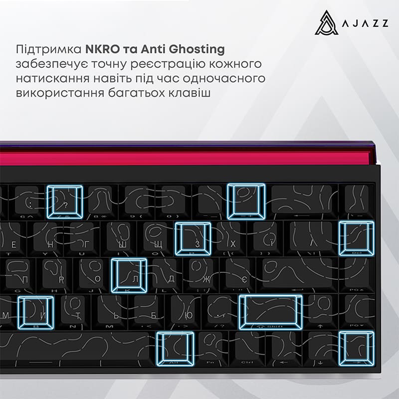 В інтернет магазині Клавіатура AJAZZ NK68 Red Switch Black (NK68-R-S-B)
