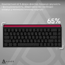 Клавіатура AJAZZ NK68 Red Switch Black (NK68-R-S-B)