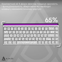 Клавіатура AJAZZ NK68 Red Switch White (NK68-R-S-W)