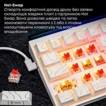 Клавіатура AJAZZ NK68 Red Switch White (NK68-R-S-W)