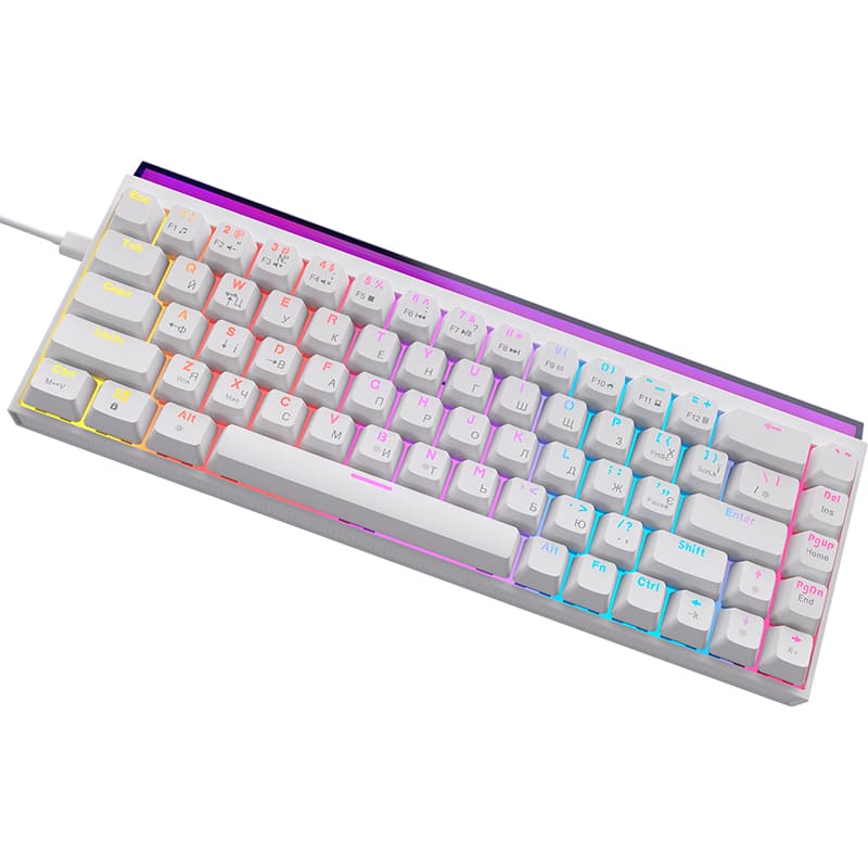 Клавиатура AJAZZ NK68 Red Switch White (NK68-R-W) Конструкция механическая