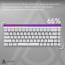Клавиатура AJAZZ NK68 Red Switch White (NK68-R-W)