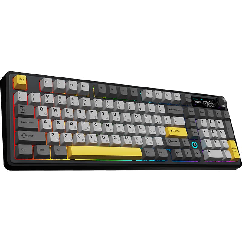 Клавіатура AJAZZ AK980 V2 Maillard Switch Black/Grey/Yellow (AK980-V2-M-BGY) Клас ігрова