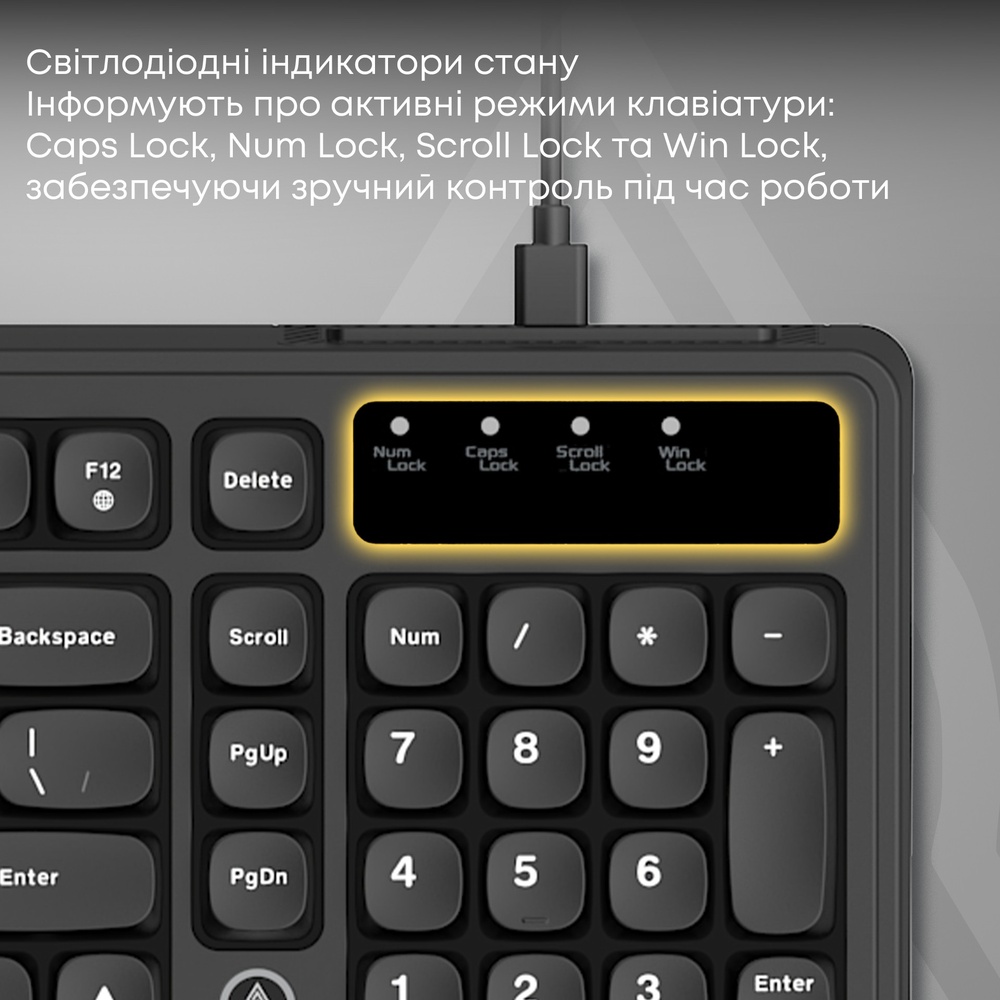 В Фокстрот Клавиатура AJAZZ AF98 Black (AF98-B)