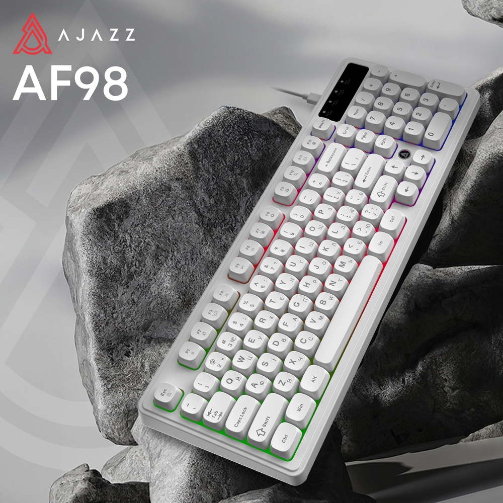 Зовнішній вигляд Клавіатура AJAZZ AF98 White (AF98-W)