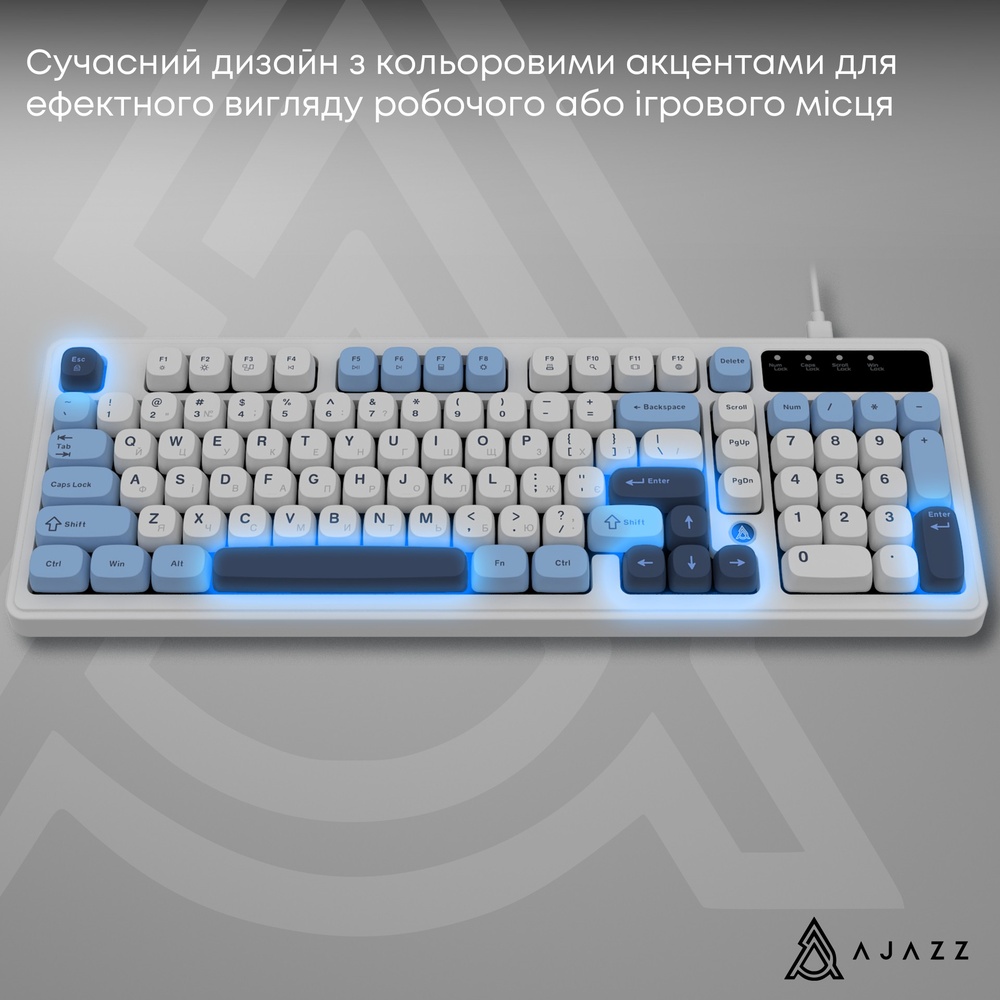 Изображение Клавиатура AJAZZ AF98 White/Blue (AF98-GB)