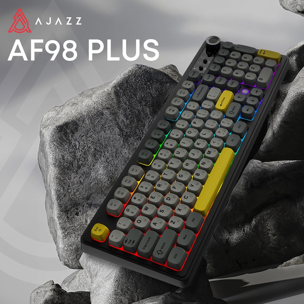 Покупка Клавіатура AJAZZ AF98 Plus Black/Grey/Yellow (AF98-PLUS-BGY)