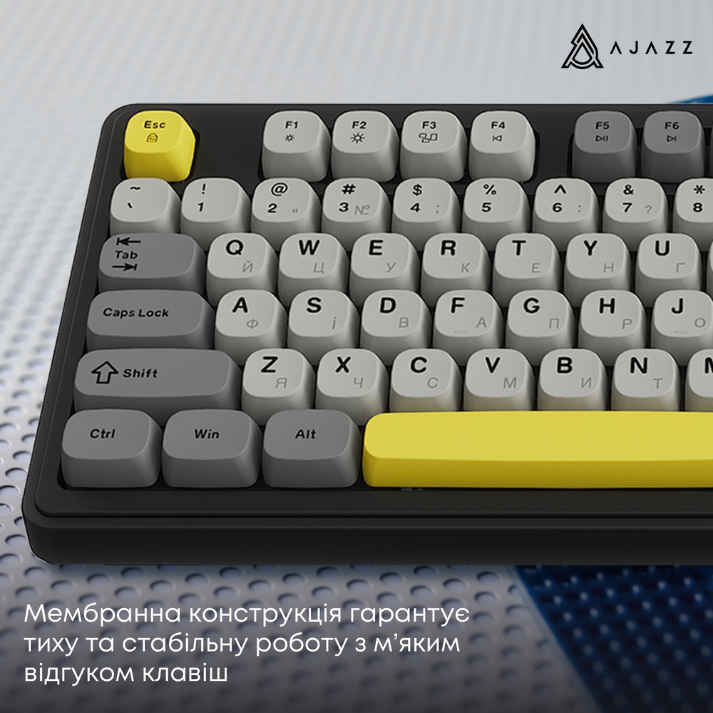 Зовнішній вигляд Клавіатура AJAZZ AF98 Plus Black/Grey/Yellow (AF98-PLUS-BGY)