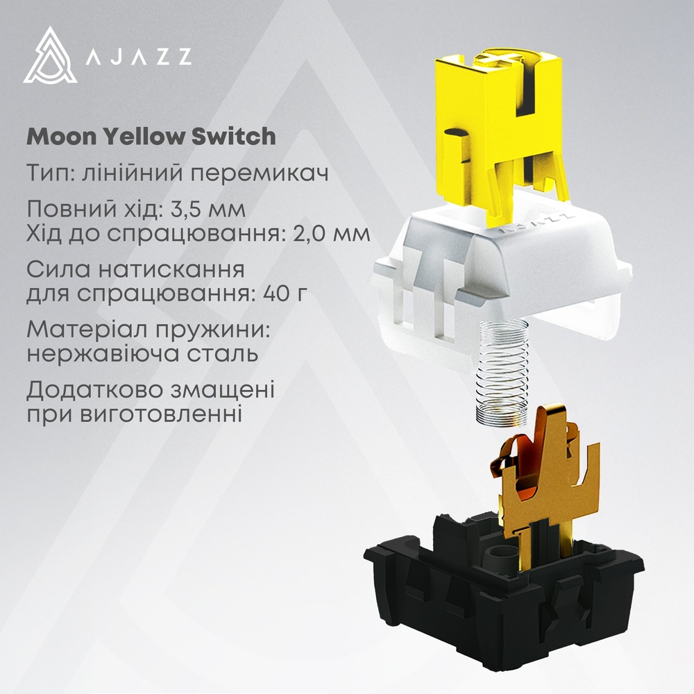 Обзор Клавиатура AJAZZ AK650 Moon Yellow Switch Black/Grey/Yellow (AK650-MY-GWY)