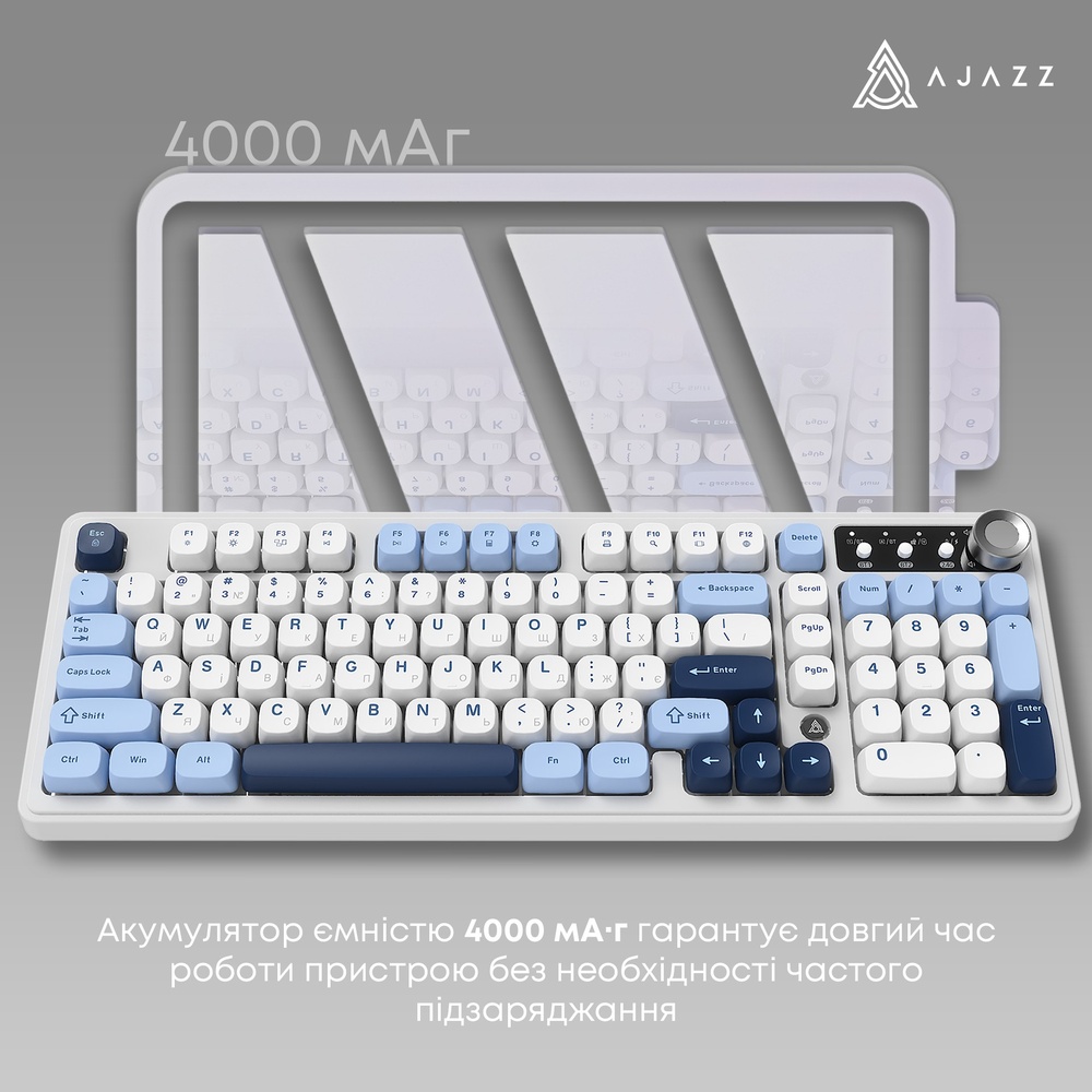 В интернет магазине Клавиатура AJAZZ AF98 Plus White/Blue (AF98-PLUS-GB)