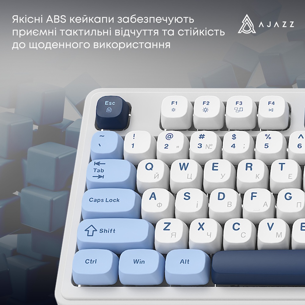 Внешний вид Клавиатура AJAZZ AF98 Plus White/Blue (AF98-PLUS-GB)